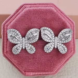 Elegant Silver Butterfly Earrings